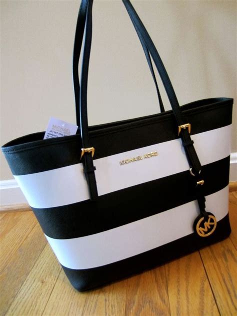 michael kors handbags black and white 